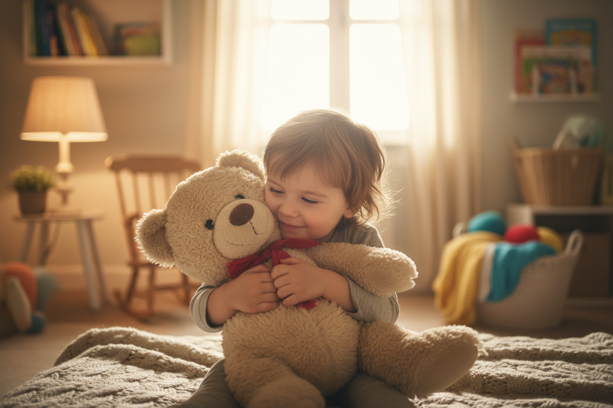 kind mit teddy